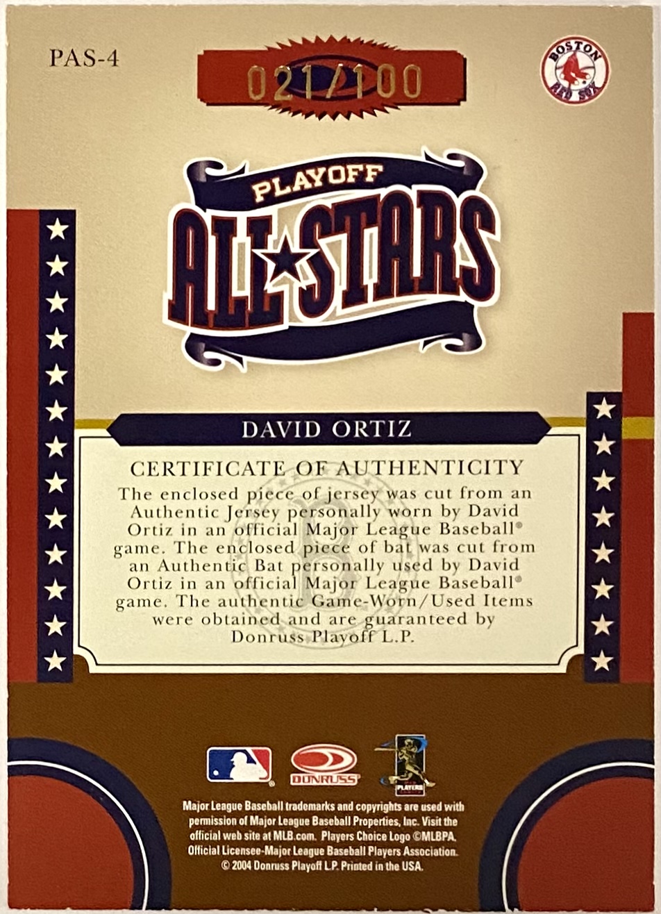 David Ortiz Autographed 2004 Donruss World Series Boston Red Sox