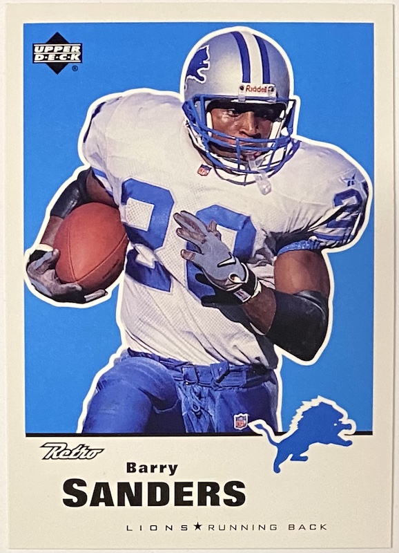 Barry Sanders 1999 Upper Deck Detroit Lions Football Retro Card – KBK ...