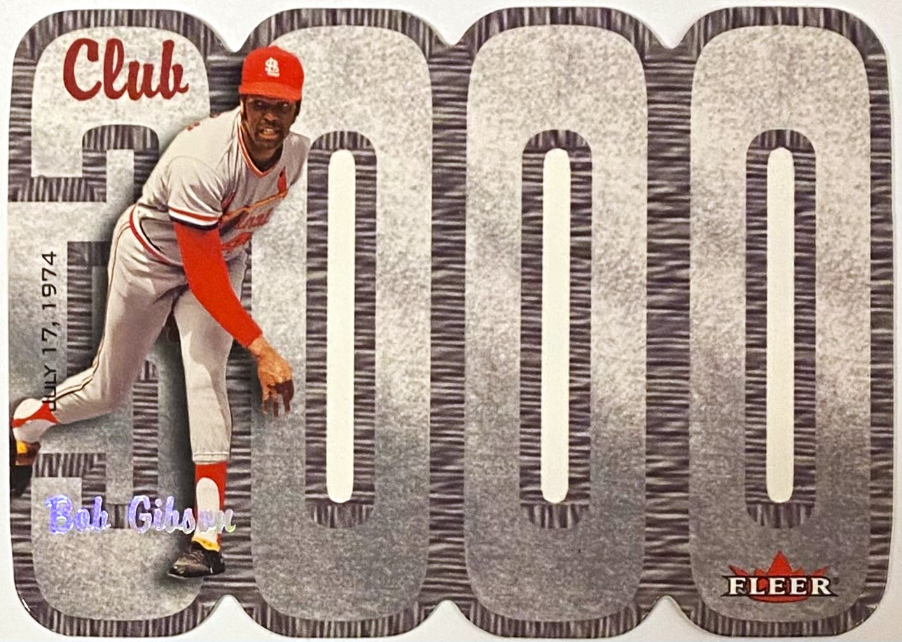 Bob Gibson 2000 Fleer St. Louis Cardinals Baseball 3000 Club Die-Cut ...
