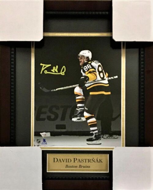 David Pastrnak Autograph Photo Slapshot 11x14 - New England Picture