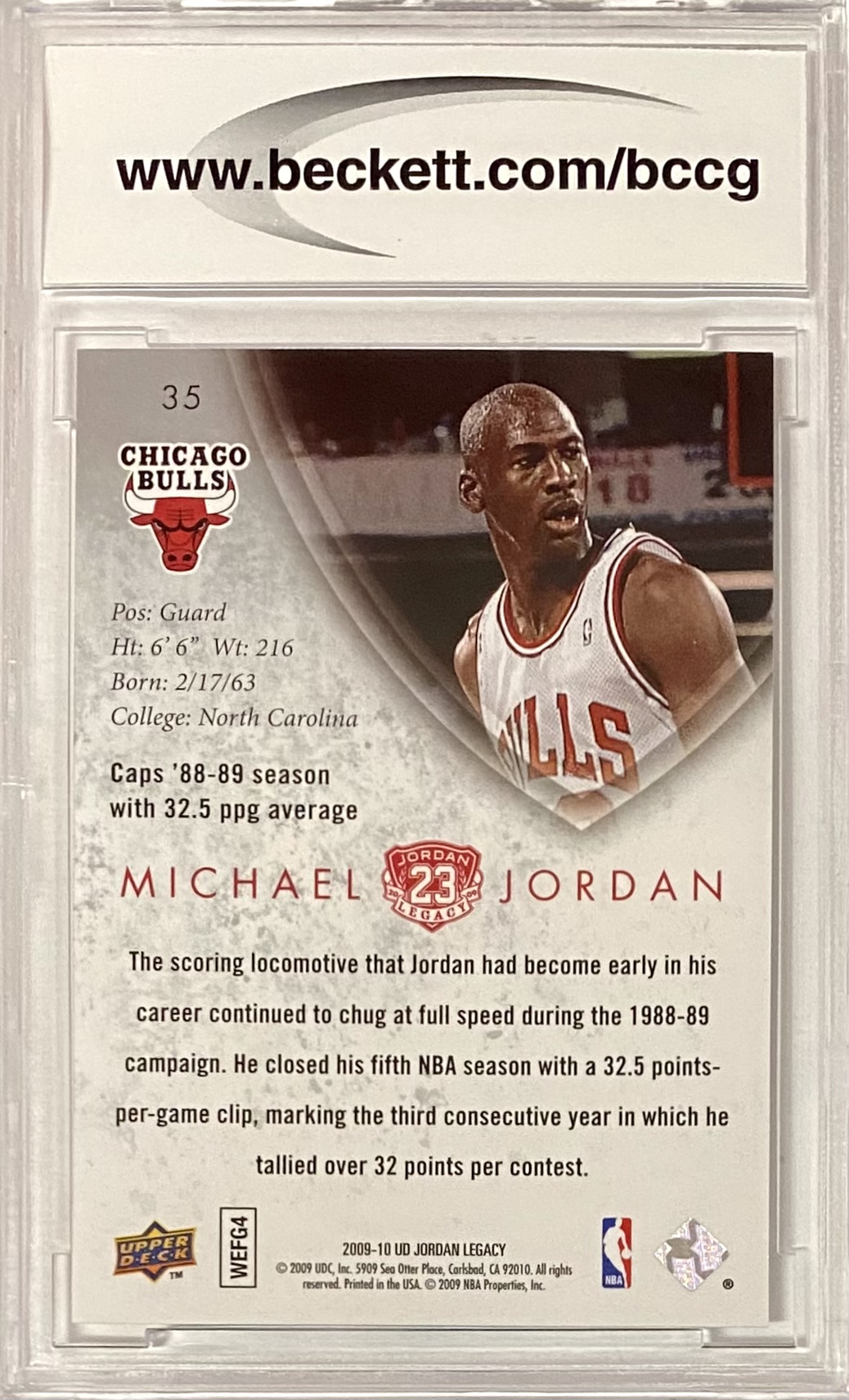 Michael Jordan Signed Chicago Bulls Jersey - The Legacy - Upper