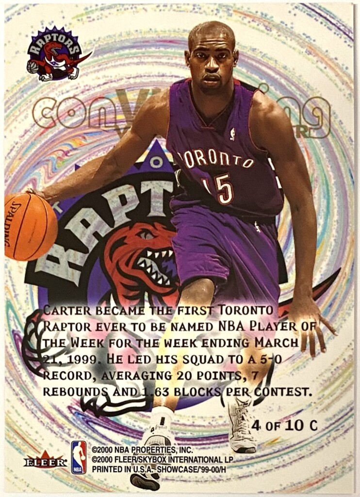 Vince Carter 1999-00 Flair Showcase Toronto Raptors Basketball